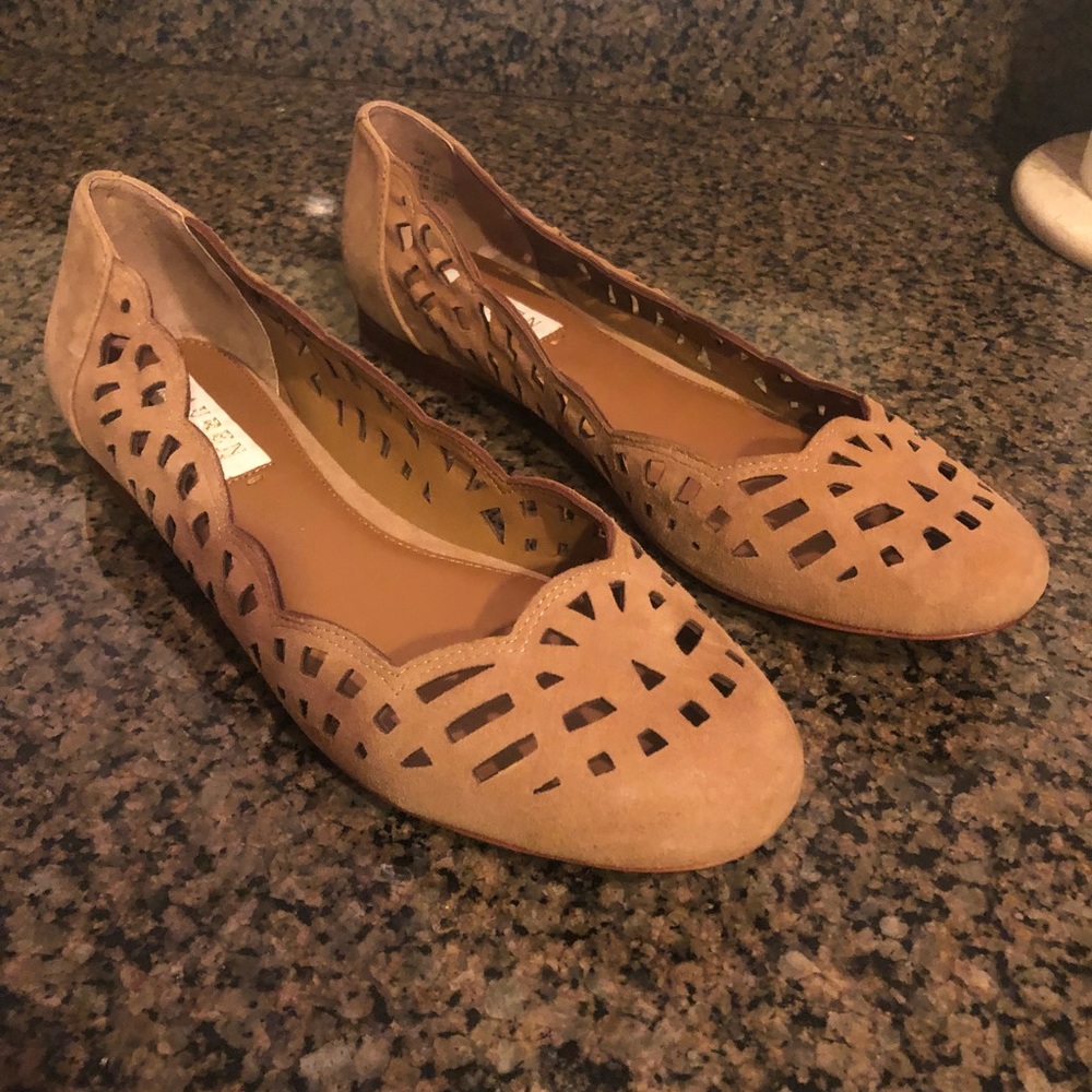 Tan Leather Lauren by Ralph Lauren Flats